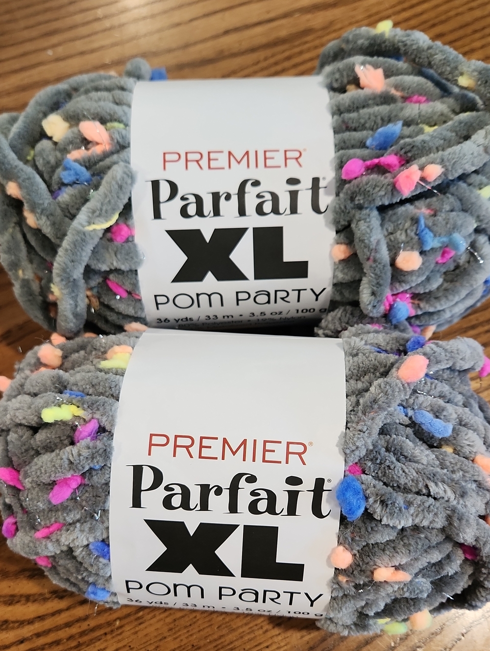2 Premier XL POM Party  yarn Disco Ball